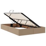 vidaXL Lit avec rangement et matelas Cappuccino 120 x 190 cm