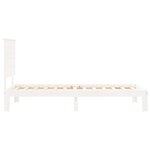 vidaXL Cadre de lit sans matelas blanc 100x200 cm bois de pin massif