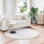 vidaXL Tapis en Fourrure Synthétique de Lapin Olite Blanc Ø 200 cm