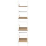 vidaXL Bibliothèque à 4 niveaux chêne 60x27 6x124 5 cm bois ingénierie