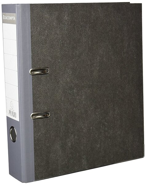 Classeur à levier papier marbré A4 Dos de 70 mm Noir x 20 EXACOMPTA