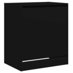 vidaXL Armoire à chaussures noir 60x42x69 cm bois d'ingénierie