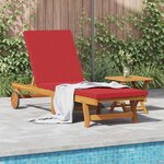 vidaXL Transat 1-personne Marron 63 x 199 x 85cm Bois d'acacia massif