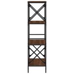 vidaXL Bibliothèque 4 niveaux chêne brun 59x35x132cm bois d'ingénierie