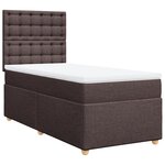 vidaXL Sommier à lattes de lit avec matelas Marron foncé 90x200 cm