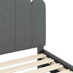 vidaXL Cadre de lit pour enfants avec tête de lit Gris foncé