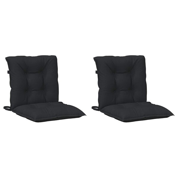 vidaXL Ensemble de coussins pour chaise à dossier bas 2 Pièces