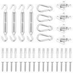 vidaXL Jeu d'accessoires de voile d'ombrage 12 Pièces Acier inoxydable