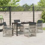 vidaXL Ensemble de salle à manger pour jardin 5 Pièces Gris clair