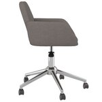 vidaXL Chaises pivotantes à manger lot de 2 Gris foncé Tissu