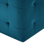 vidaXL 2 Pièces Tables de chevet Bleu 30x30x30 cm Tissu velours