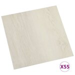 vidaXL Dalles de plancher autoadhésives 55 Pièces PVC 5 11 m² beige