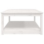 vidaXL Table de jardin blanc 121x82 5x45 cm bois massif de pin
