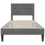 vidaXL Cadre de lit avec tête de lit Gris foncé 90 x 190 cm Velours