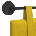 vidaXL Tête de lit suspendue Jaune Velours