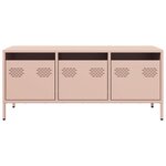 vidaXL Meuble TV rose 101 5x39x43 5 cm acier laminé à froid