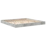 vidaXL Lit bibliothèque avec tête de lit 2 Pièces Gris béton 180 x 200 cm