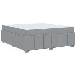 vidaXL Cadre de lit avec matelas Gris clair 180 x 200 cm tissu