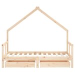vidaXL Cadre de lit pour enfant et tiroirs 80x160cm bois de pin massif