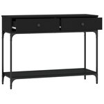 vidaXL Table console noir 100x34 5x75 cm bois d'ingénierie