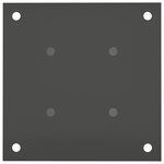 vidaXL Ancre ronde au sol 4 Pièces Anthracite 18 x 18 x 15 cm métal