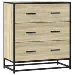 vidaXL Buffet chêne sonoma 68x35x76 cm bois d'ingénierie et métal