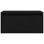 vidaXL Table de chevet murale avec lumières LED chêne noir