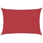 vidaXL Voile d'ombrage 160 g/m² Rouge 4x5 m PEHD