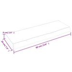 vidaXL Étagère murale marron clair 60x20x4 cm bois chêne massif traité