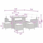 vidaXL Ensemble de canapé de jardin 9 Pièces Noir polyrotin