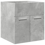 vidaXL Ensemble de meubles de salle de bain 3 Pièces gris béton