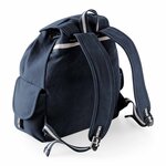 Sac à dos toile - look usé style vintage - bleu - QD612 - mixte homme / femme