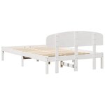 vidaXL Cadre de lit Blanc 120 x 190 cm Bois de pin massif