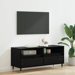 vidaXL Meuble TV avec tiroir Chêne noir 100 x 34 5 x 44 5 cm