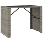 vidaXL Ensemble de bar jardin 7 Pièces gris poly rotin/bois massif acacia