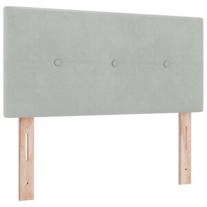 vidaXL Tête de lit avec des lumières à LED Gris clair 90 cm Velours