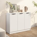vidaXL Buffet Blanc 90 5x30x70 cm Bois d'ingénierie