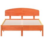 vidaXL Cadre de lit sans matelas cire marron 120x190cm bois pin massif