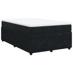 vidaXL Sommier à lattes de lit avec matelas noir 120x190 cm velours