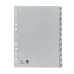 Intercalaires Imprimés Mensuels Pp Recyclé Gris - Januar-dezember(allemand) - 12 Positions - A4 - Gris - Exacompta