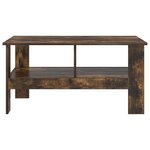 vidaXL Table basse Chêne fumé 90 x 50 x 45 cm Bois d'ingénierie