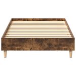 vidaXL Cadre de lit sans matelas chêne fumé 90x200cm bois d'ingénierie