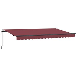 vidaXL Auvent Rétractable Bordeaux 400 x 200 cm tissu
