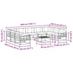 vidaXL Ensemble de canapés d'extérieur 10 Pièces Blanc et Beige