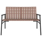 Banc de jardin vidaXL Noir 113x79x75 cm en poly rattan