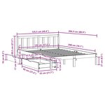 vidaXL Cadre de lit sans matelas 120x200 cm bois de pin massif