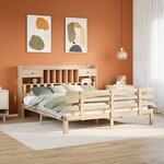 vidaXL Lit bibliothèque sans matelas 180x200 cm bois massif de pin
