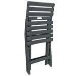 vidaXL Ensemble de bistro pliable 3 Pièces Plastique Anthracite