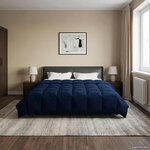 vidaXL Duvet complet toute l'année 200 x 240 cm 4 saisons Bleu foncé