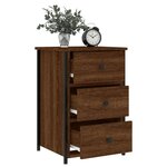 vidaXL Tables de chevet 2Pièces chêne marron 40x36x60cm Bois d'ingénierie